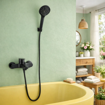 mitigeur douche noir confort optimal