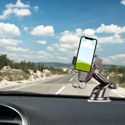 support téléphone voiture tableau de bord petit touche blanc