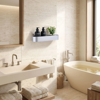 étagère murale salle de bain clément apporte touche moderne
