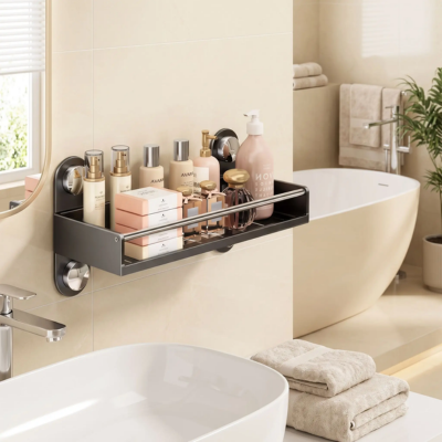 étagère salle de bain sans percer adelia parfaitement agréable