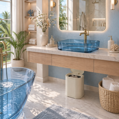 petite poubelle salle de bain design assure