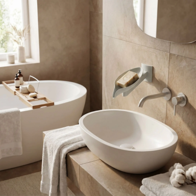 porte savon salle de bain aucune trace