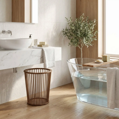 poubelle de salle de bain bambou résoudre problème