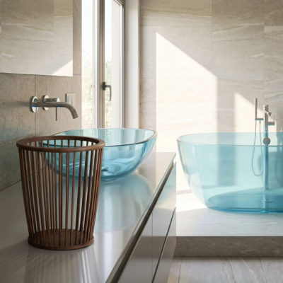 poubelle de salle de bain en bambou solution apaisant