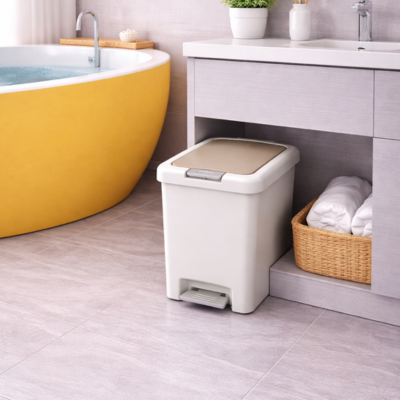 poubelle de salle de bain fini bruit désagréable 